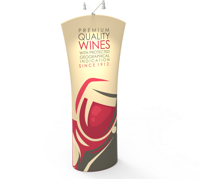 Curved Top Tension Fabric Banner Stand - Banner (800x600), Png Download