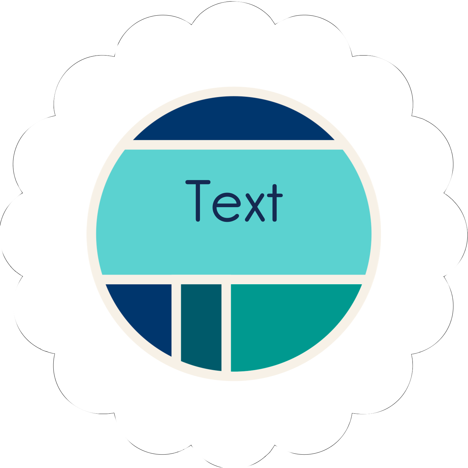 Basic Pre-designed Colour Block Templates Work Well - Circle (1500x1500), Png Download
