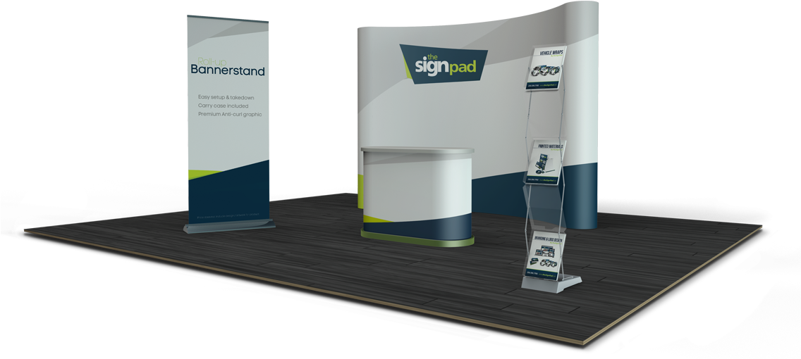 Image Result For Curved Booth Display Design Display - Trade Show Banner Background (1142x514), Png Download