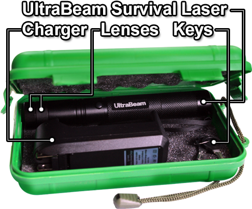 Ultra Beam Tactical Green Laser Product - Ultra Beam Survival Laser (502x437), Png Download