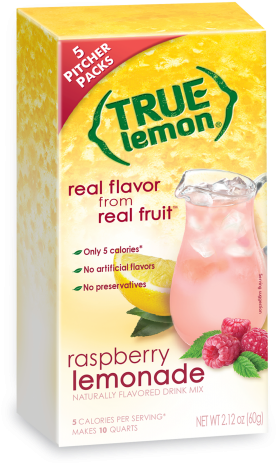 True Lemon Raspberry Lemonade Box Raspberry Lemonade - True Lemon Raspberry Lemonade (350x500), Png Download