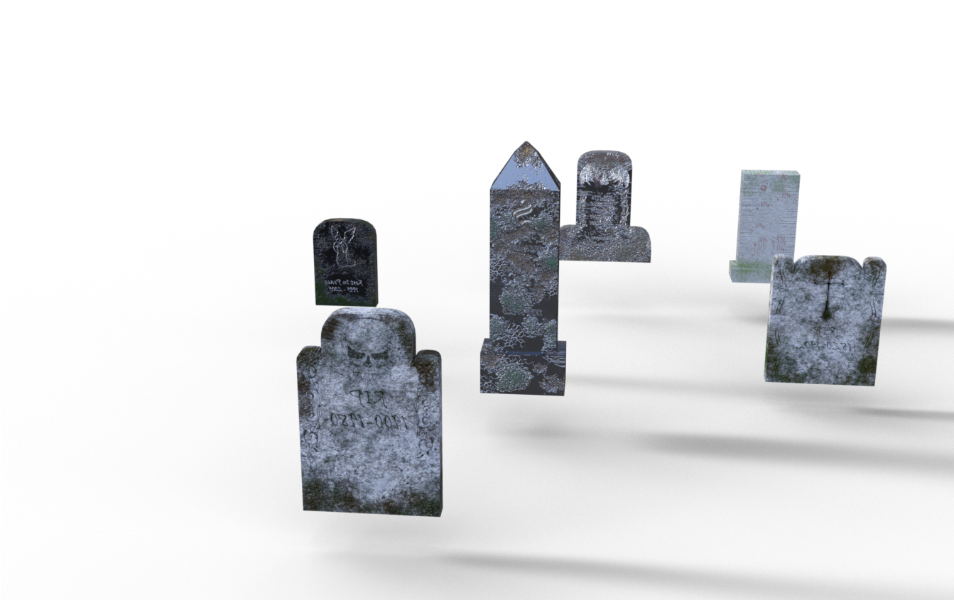 Mirrored - Headstone (1342x910), Png Download