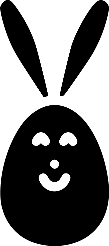 Egg Bunny Rabbit Ears Paschal Decorated Comments - Illustration (435x980), Png Download
