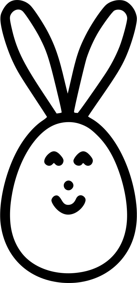 Egg Bunny Rabbit Ears Paschal Decorated Comments (474x980), Png Download