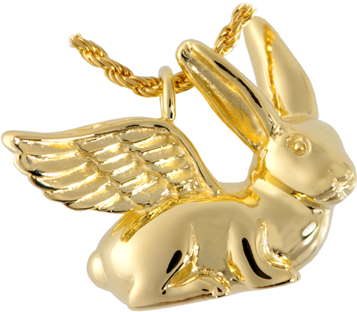 Rabbit Pet Cremation Jewelry - Silver Cremation Jewelry: Rabbit Ears Up (500x500), Png Download