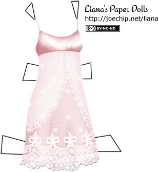A Pink Satin Dress With Straps Over The Shoulders And - Lace (357x380), Png Download