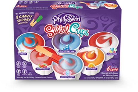 Cherry Melon Cherry & Watermelon Swirl Bluesberry Jam - Swirly Cups (703x343), Png Download