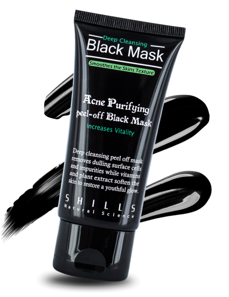 Black Peel Off Mask Shills (758x966), Png Download