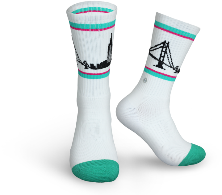 Teal & - Hockey Sock (1024x683), Png Download