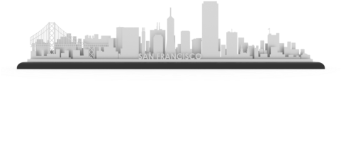 San Francisco Stainless Steel Skyline - San Francisco (480x360), Png Download