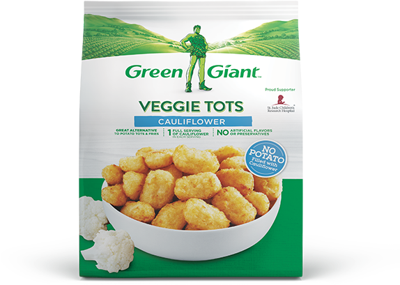Green Giant Cauliflower Tots (600x600), Png Download
