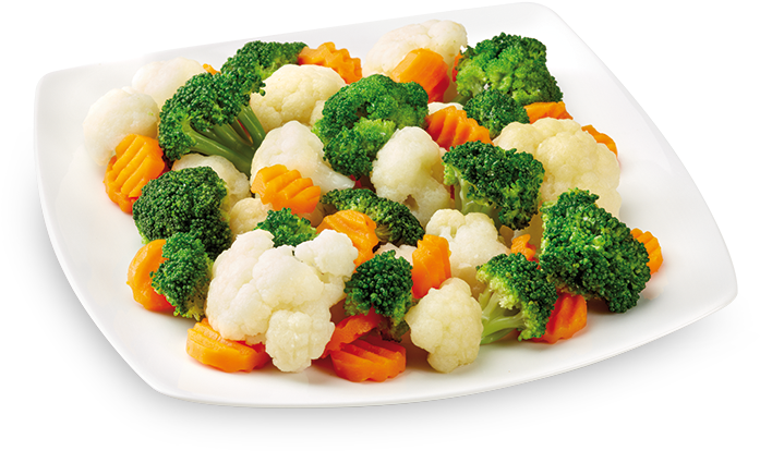 Side Dish With Broccoli, Cauliflower And Carrots - Cauliflower (750x550), Png Download