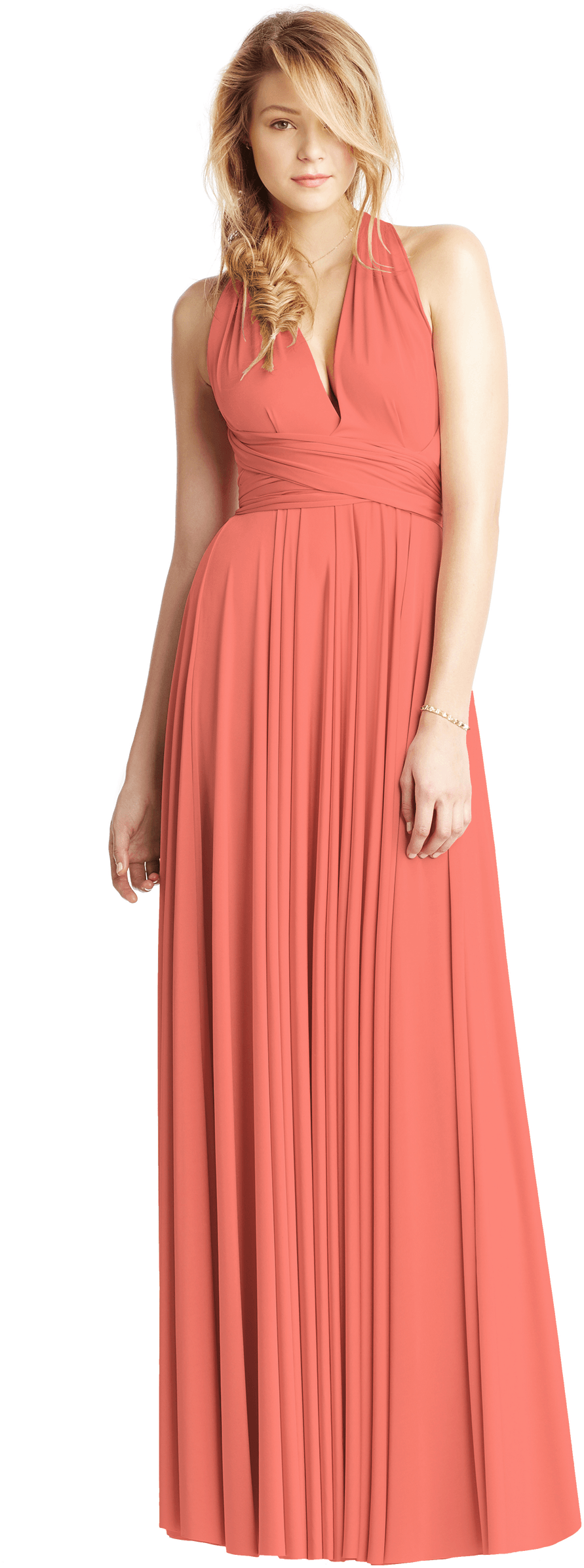 Twobirds Classic Ballgown In Coral - Dress (1440x2560), Png Download