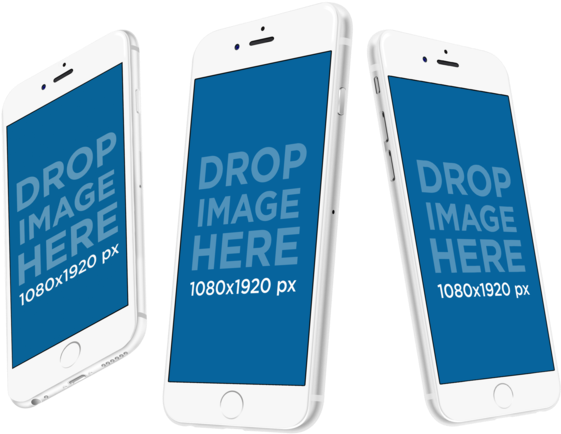Responsive Mockups - Angled Iphone Mockup (640x480), Png Download