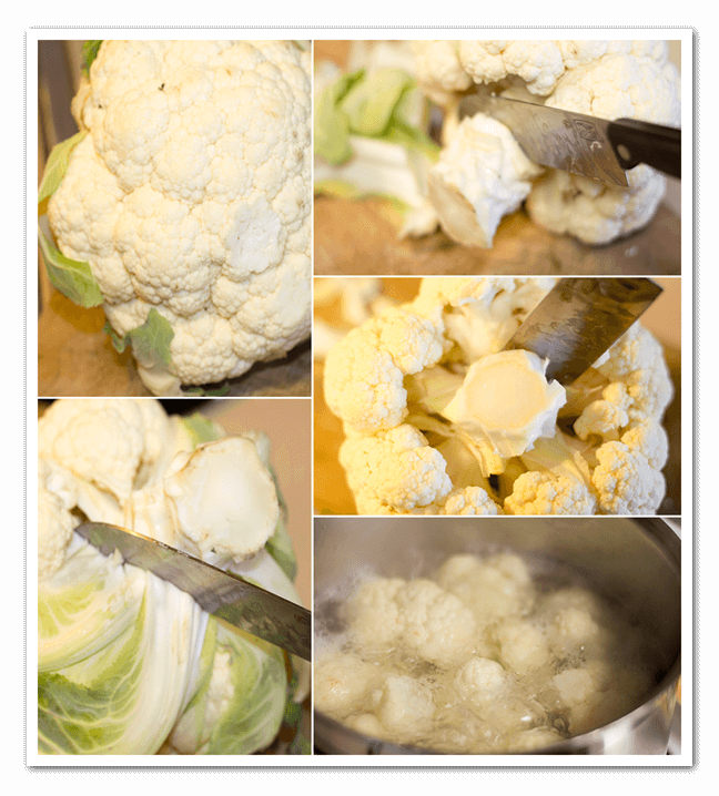 Cut The Outside Leaves Of The Cauliflower - Cauliflower (648x718), Png Download