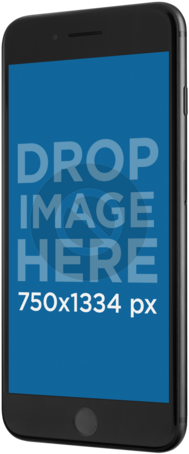Black Iphone 7 Plus Floating Angled In A Portrait Position - Iphone 7 Angled (640x480), Png Download