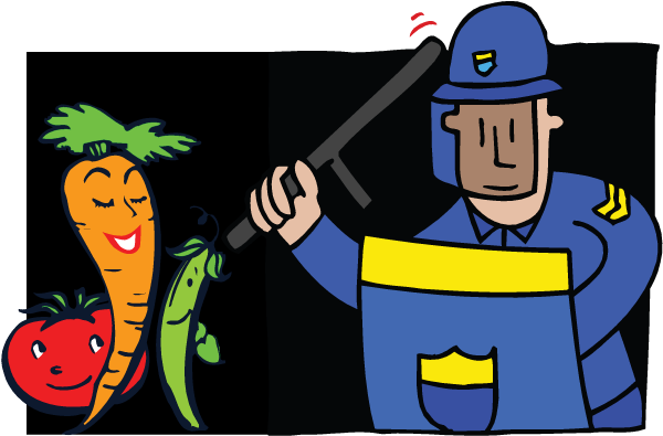 Michigan Woman Faces Jail Time For Vegetable Garden - Cartoon Vegetables (612x438), Png Download