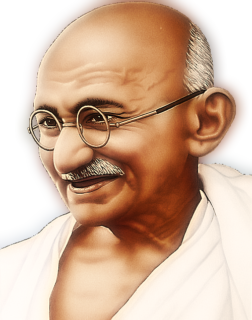 Gandhi - Mahatma Gandhi (500x636), Png Download