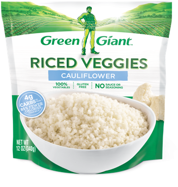 Gg Riced Veggies Cauliflower - Green Giant Riced Veggies, Cauliflower - 12 Oz (400x400), Png Download