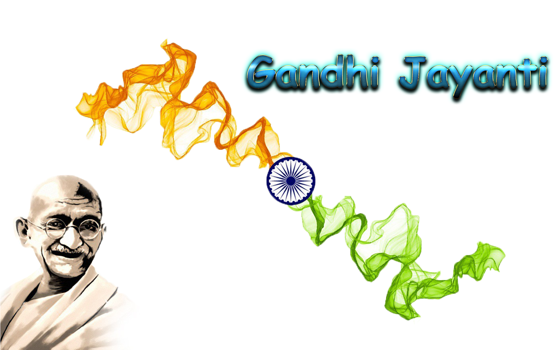 Happy Gandhi Jayanti 2018 (1920x1200), Png Download