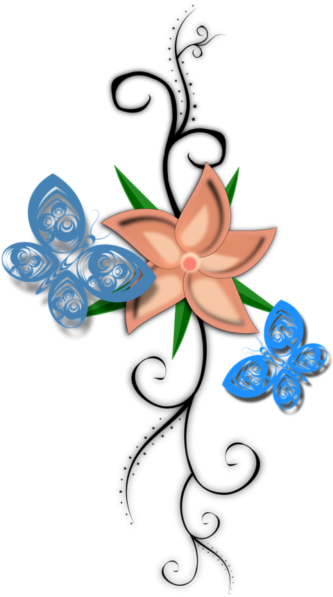 Vector Graphics - Zazzle Schmetterlings-blau Poster (500x930), Png Download