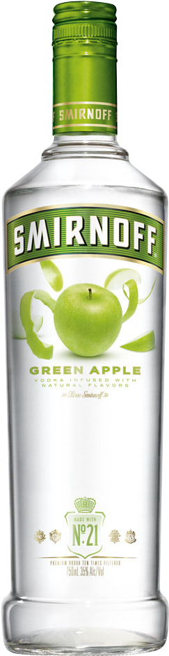 Smirnoff Green Apple - Vodka Smirnoff Green Apple (750x1050), Png Download