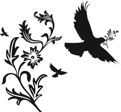 Paloma Y Flores Vectores Psd Gr225fico De Vector Vectorhqcom - Crowned Him With Glory And Honour (400x369), Png Download