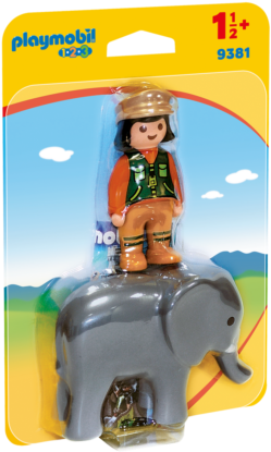 Playmobil 123 - Playmobil 9256 Man With Dog (640x448), Png Download