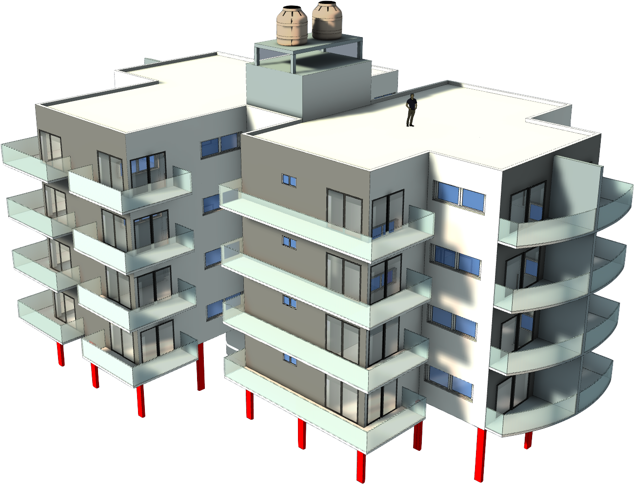 Bueno Ese Fue Uno De Los Edificios Que Diseñe Actualmente - Edificios En Forma De H (2168x1304), Png Download
