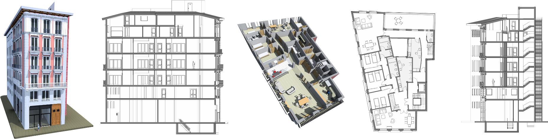Ejemplo De Levantamiento De Planos De Edificio De La - Planos De Un Edificio (1920x497), Png Download