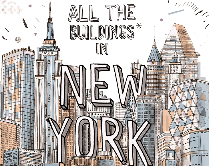Todos Los Edificios De Ny - All The Buildings In New York By James Gulliver Hancock (731x580), Png Download