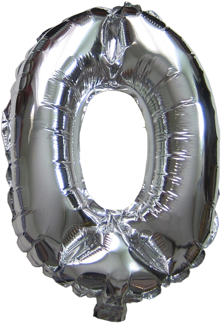 Number Balloons - Balloons (silver) (1280x1280), Png Download