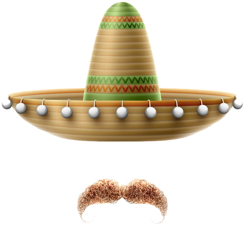 Mexican Sombrero Hat Png (704x700), Png Download