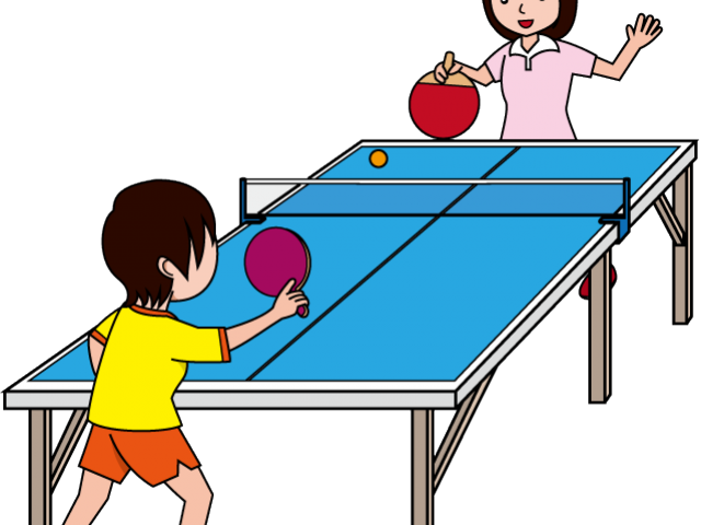 Ping Pong Clipart Net - Play Table Tennis Clipart (640x480), Png Download