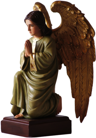 Ángel Adorador Alas Abajo - Sculpture (600x600), Png Download