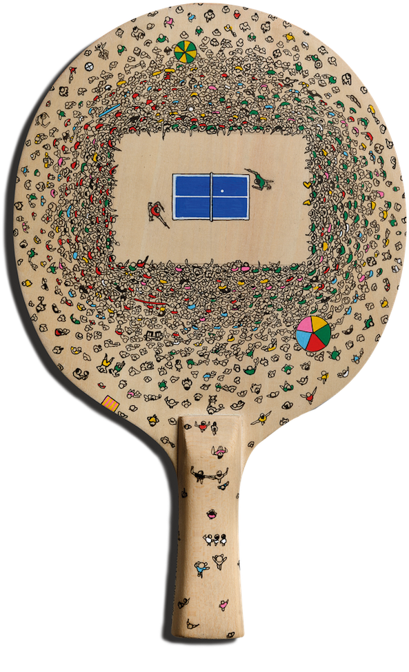 The Art Of Ping Pong - Table Tennis Bat Design (750x1125), Png Download