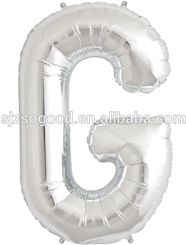 Gold/silver Letter Balloons Birthday Party Decorations - Letter G Balloon (500x500), Png Download
