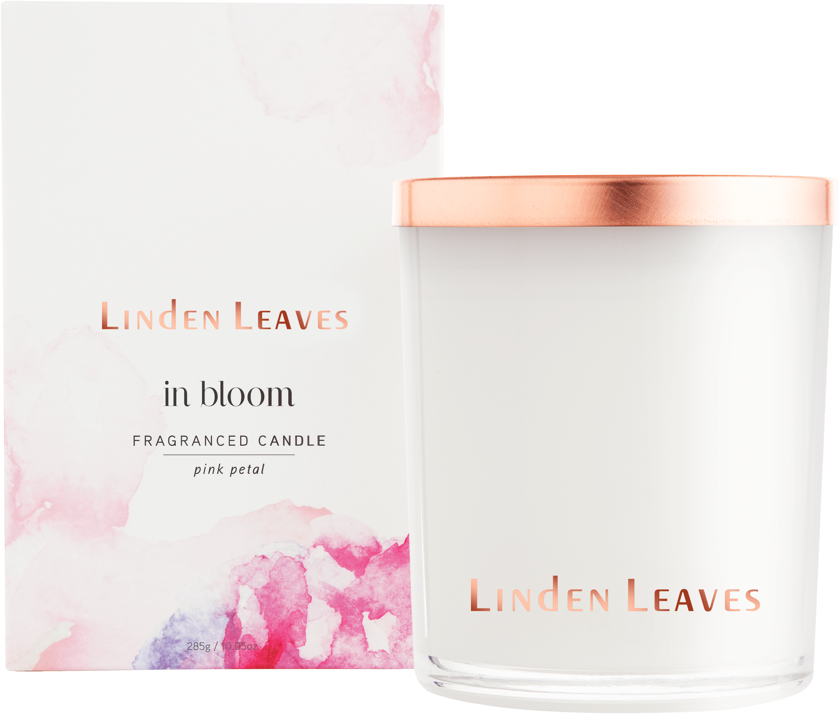 Juliet's Festive Edit - Linden Leaves In Bloom Pink Petal Fragranced Candle (3543x3543), Png Download