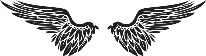 Urban Wings Wall Decal Easy Decals - Stencil (800x550), Png Download