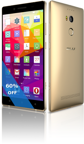 26 Apr - Blu Pure Xl - 64 Gb - Gold - Unlocked - Gsm (400x500), Png Download