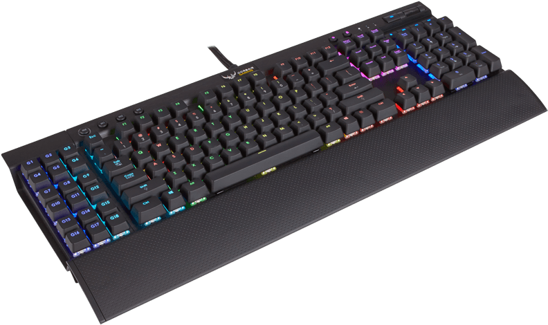Pic Of Backlit Programmable Keyboard - Corsair Gaming K55 Rgb Keyboard (800x478), Png Download