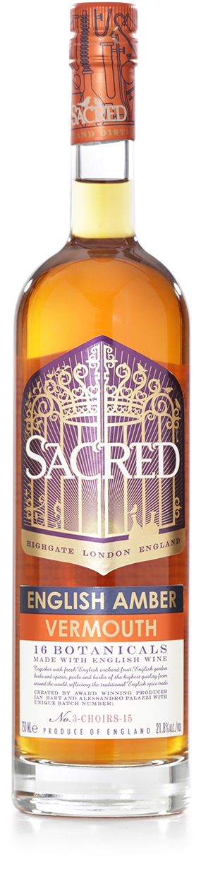 Sacred English Amber Vermouth (400x1300), Png Download