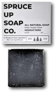 All Natural Soap Bar Midnight Rider - Label (350x435), Png Download
