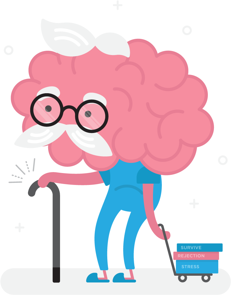 What Happens To Our Brain When We Present Slidecamp - Old Brain Clip Art (938x1030), Png Download