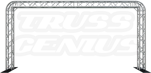 Goal Post F34 Square Truss System With Rounded Corners - Coffee Table (500x500), Png Download