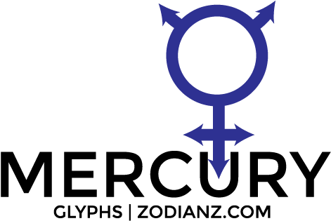 Mercury Glyph Planet By Joan Zodianz - Mercury Xrm (484x329), Png Download