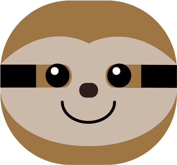 A Three Toed Sloth Can Turn Its Head 270 Degrees - Drawing (1000x1000), Png Download