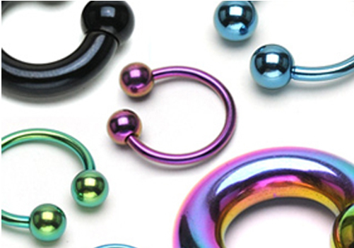 Eb2538z - Titanium Anodized Circular Barbell, 2 Ga (1050x350), Png Download