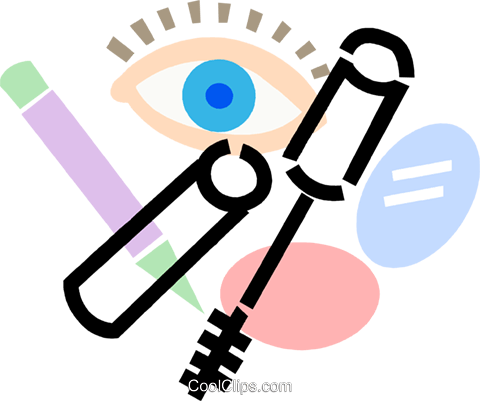 Eye Makeup With Eyeliner Royalty Free Vector Clip Art - Cosmetics (480x401), Png Download