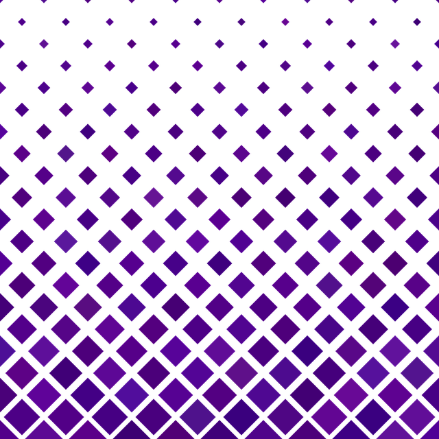 Purple, Diagonal, Square, Pattern, Square Pattern - Geometric Pattern Background Blue (640x640), Png Download